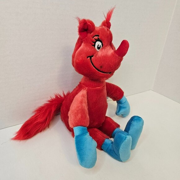 Aurora Dr. Seuss Fox In Socks Plush Red Blue Stuffed Animal Toy - Picture 3 of 10